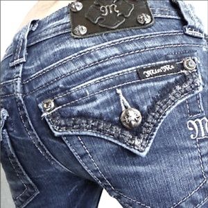 Miss Me Skinny Jeans JS566OS Thick Stitch Flap PocketWomens Sz 27